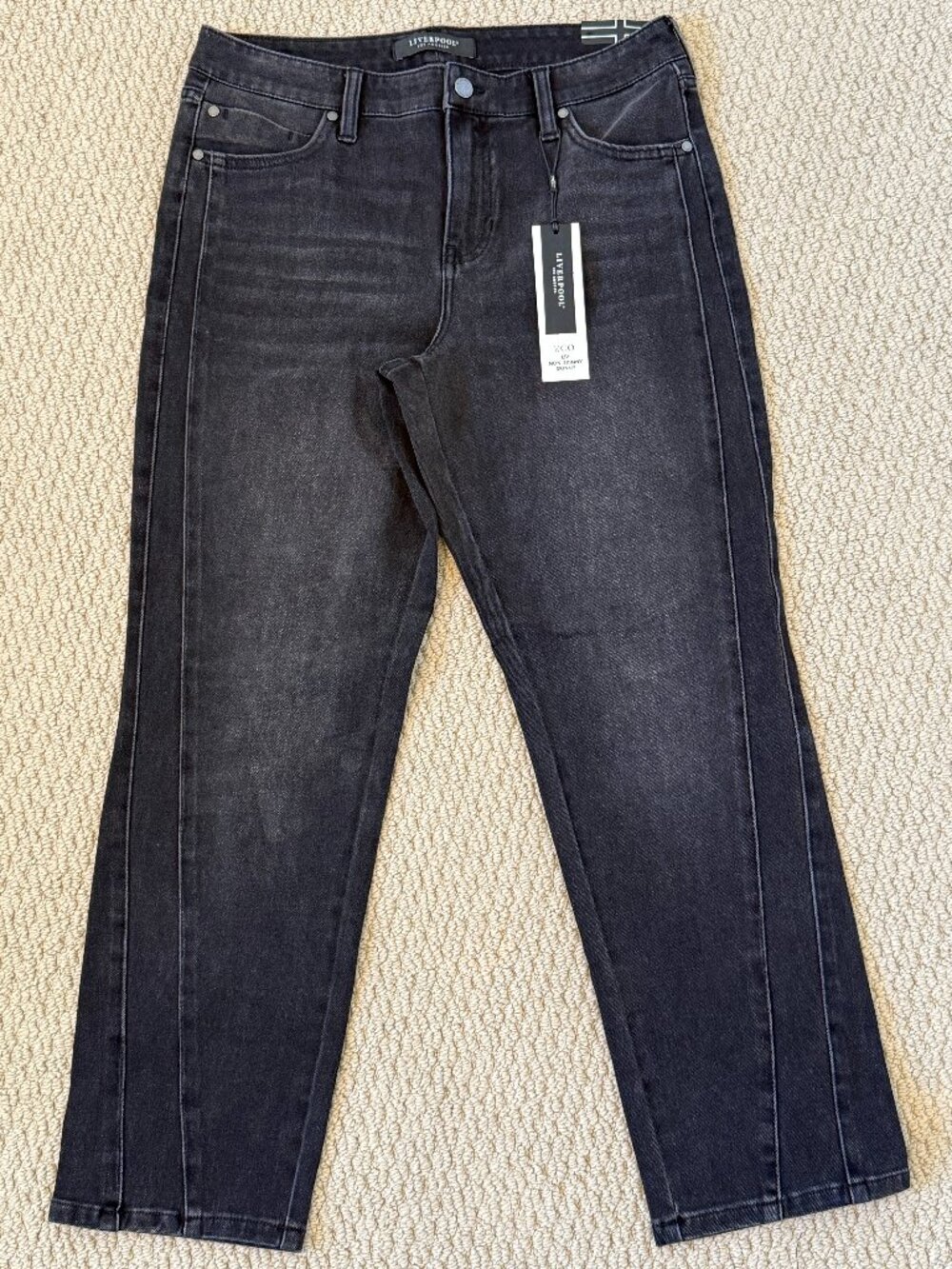 NWT Liverpool LIV HI RISE NON SKINNY SKINNY-CLARKDALE BLACK